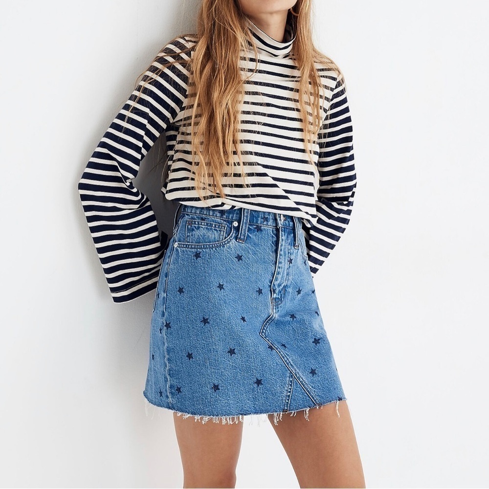 Madewell star denim skirt size 26